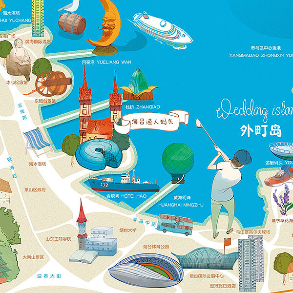 【手绘地图】烟台2.0版—印刷版