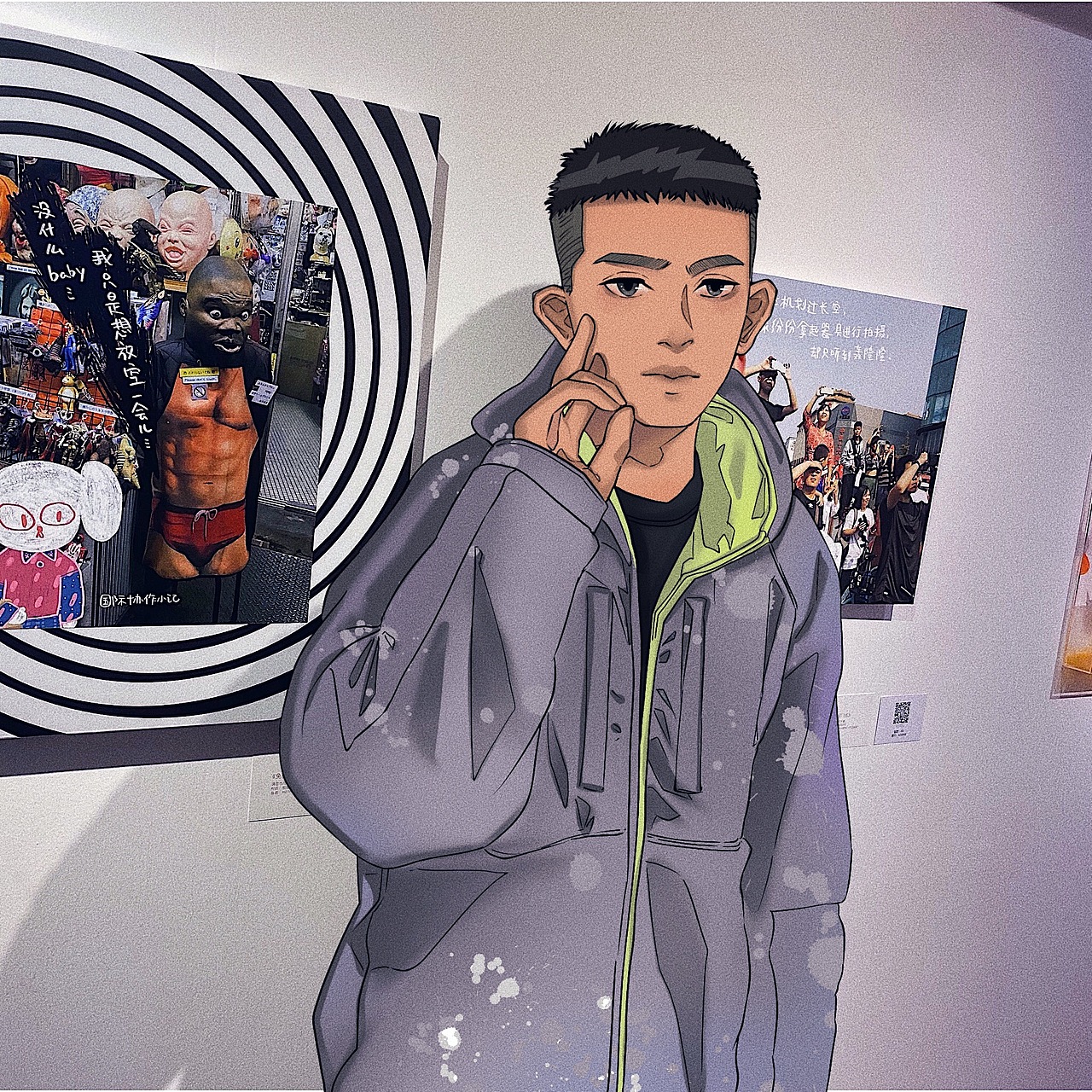 自画像（图ZMjMxNTM5NTMy） - 商业插画 - 站酷设计师bai白鱼原创素材 - 站酷ZCOOL