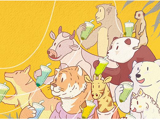 水果茶主題插畫---新鮮直飲（個人主頁-ZNTU0Mjk5ODA=） - 商業(yè)插畫 - 站酷設(shè)計師森大木林子原創(chuàng)素材 - 站酷ZCOOL