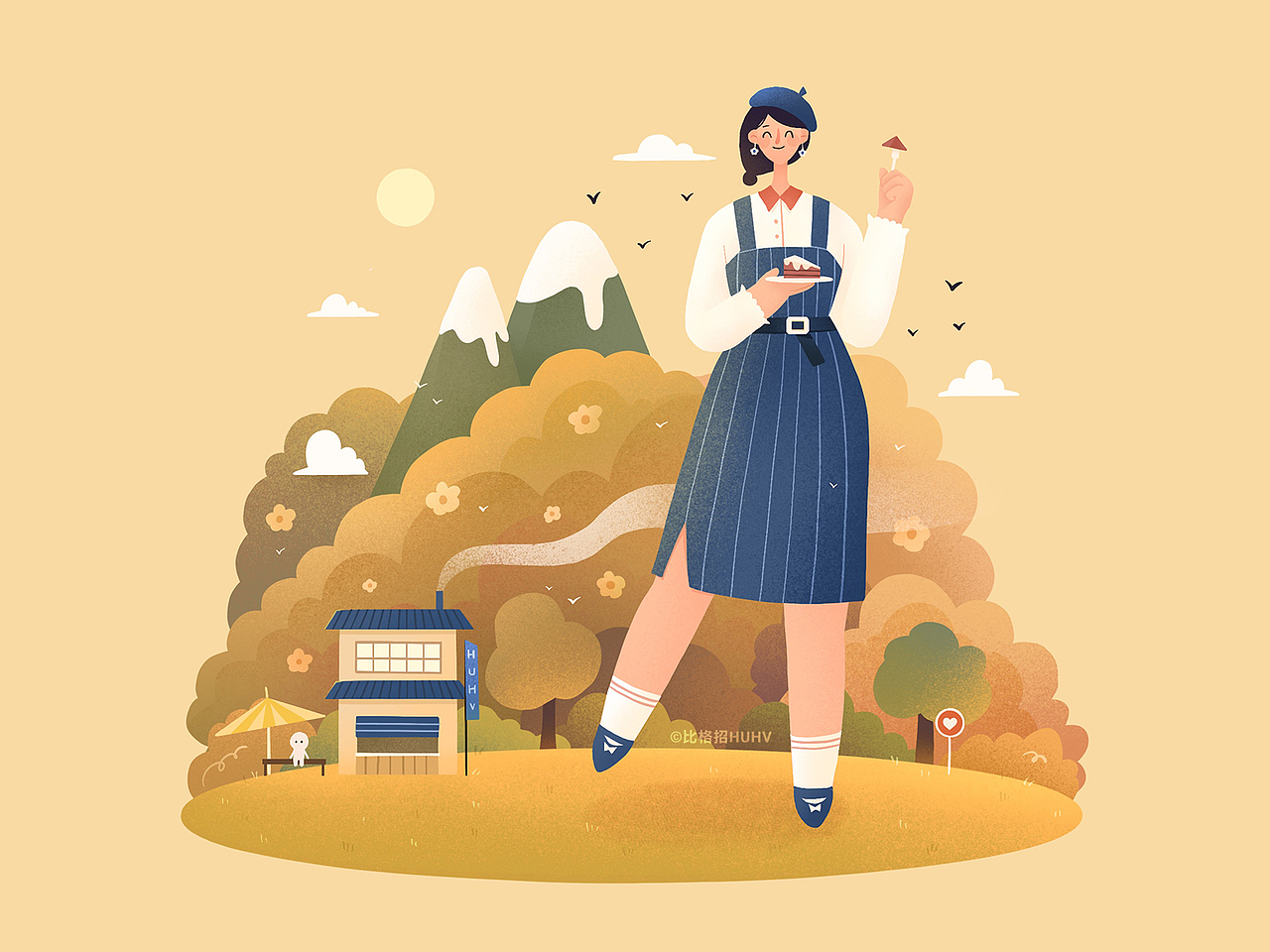 2020创意插画 | 美少女环游记（图ZMjM0MzYzNDky） - 商业插画 - 站酷设计师比格招HUHV原创素材 - 站酷ZCOOL