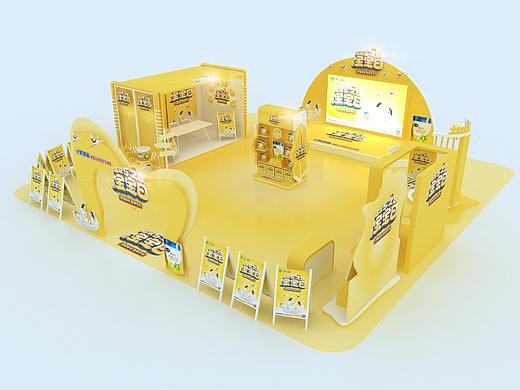 飞鹤奶粉路演活动设计3D效果图