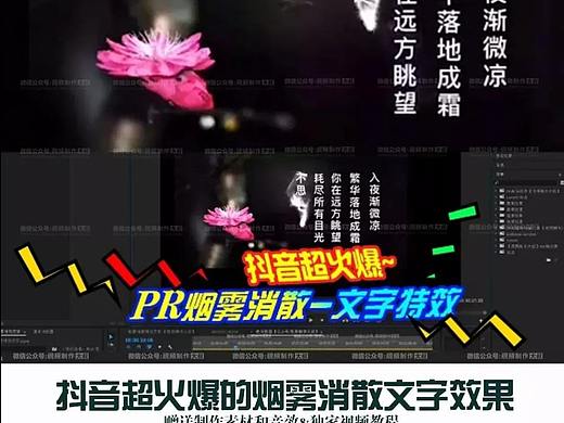 PR教程: 抖音超火爆的烟雾消散文字效果,附素材！