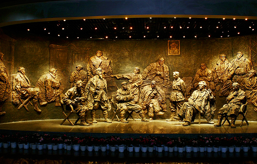 纪念性雕塑遵义会议场景浮雕