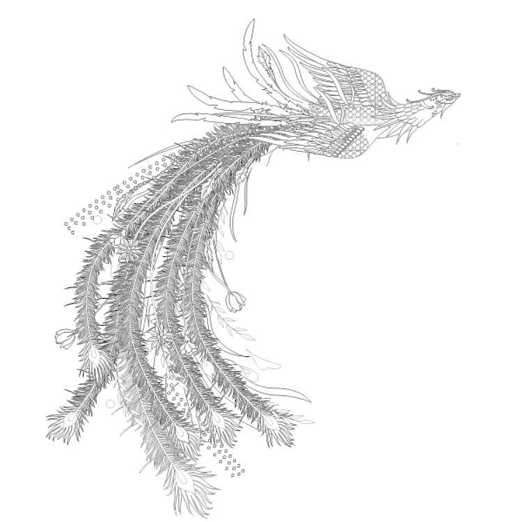 国潮来袭凤凰茶包装插画设计（图ZMTQ4NzQxMTA4） - 图案 - 站酷设计师小光頭原创素材 - 站酷ZCOOL