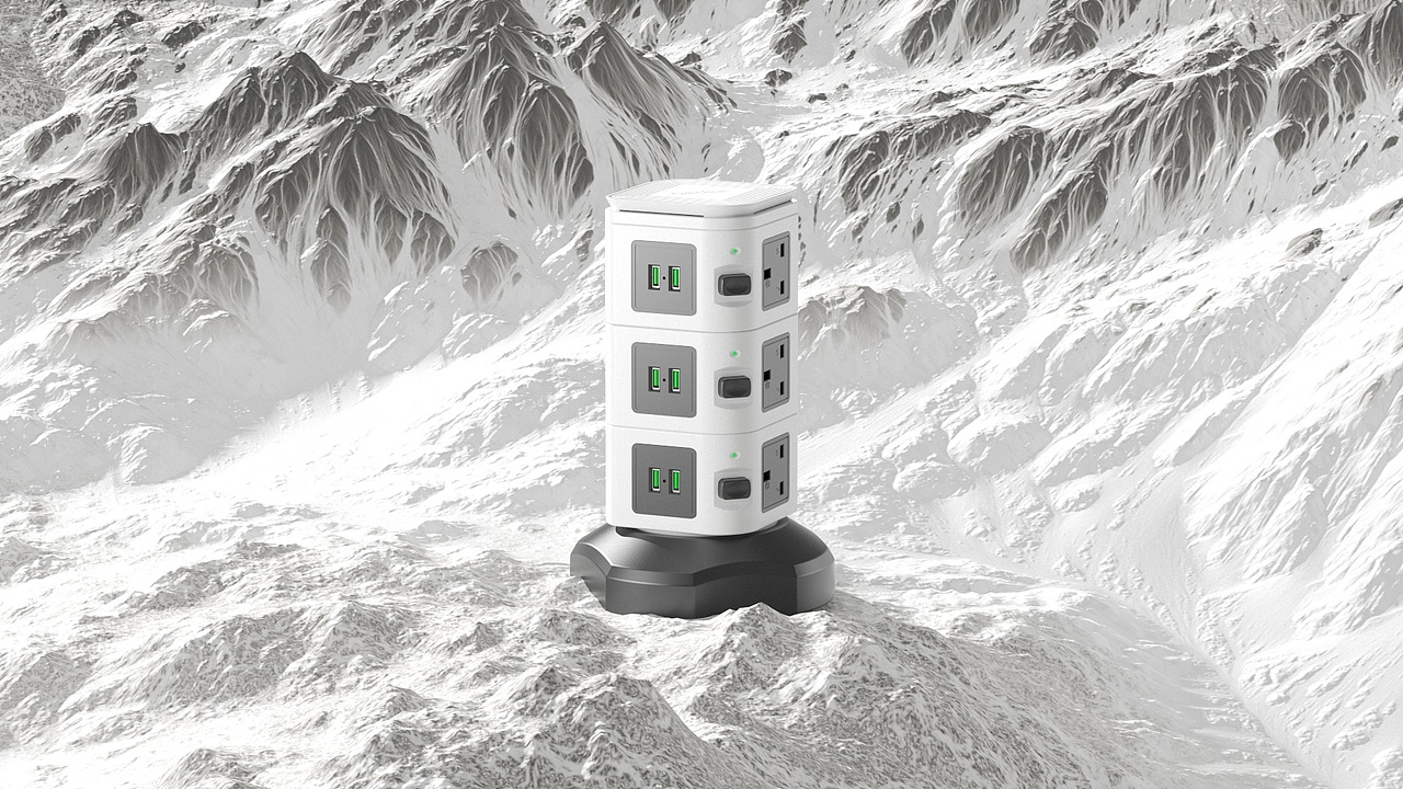 三维动画渲染（排插塔05）（图ZMjY4MjE0NDcy） - 产品 - 站酷设计师影子LXY原创素材 - 站酷ZCOOL