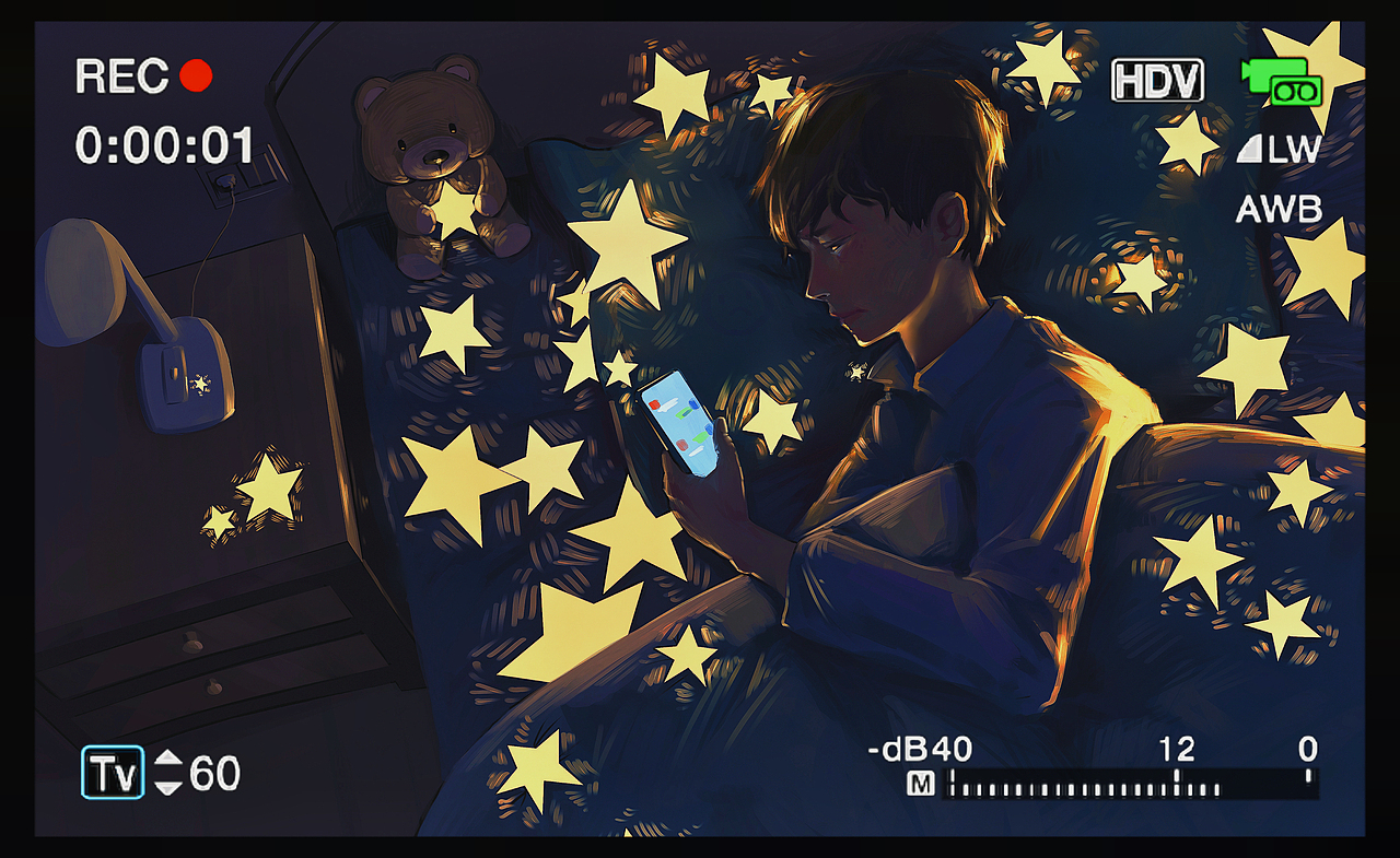 《晚安》（图ZMjkxMjQ5NDY4） - 创作习作 - 站酷设计师墨墨鱼呀原创素材 - 站酷ZCOOL