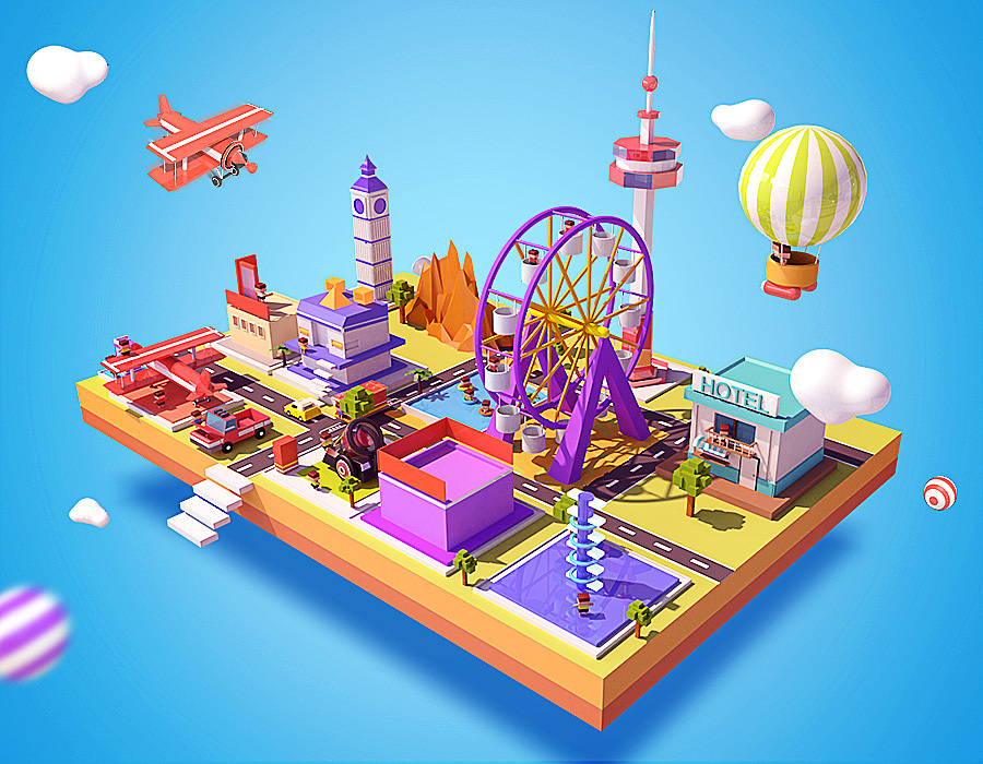 C4D三维场景（刚出炉）（图ZNTYxMjYwNDg=） - 场景 - 站酷设计师Superfanfan原创素材 - 站酷ZCOOL