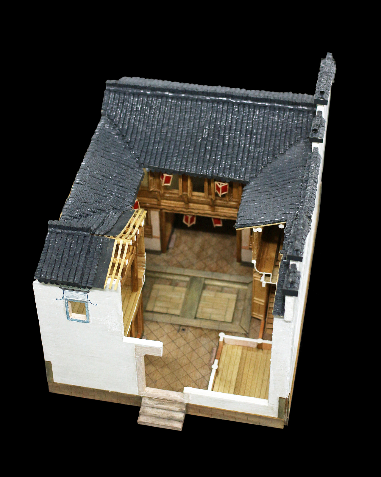 徽派古民居建筑模型