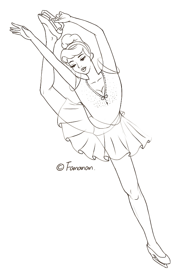 迪士尼公主运动系辛德瑞拉滑冰