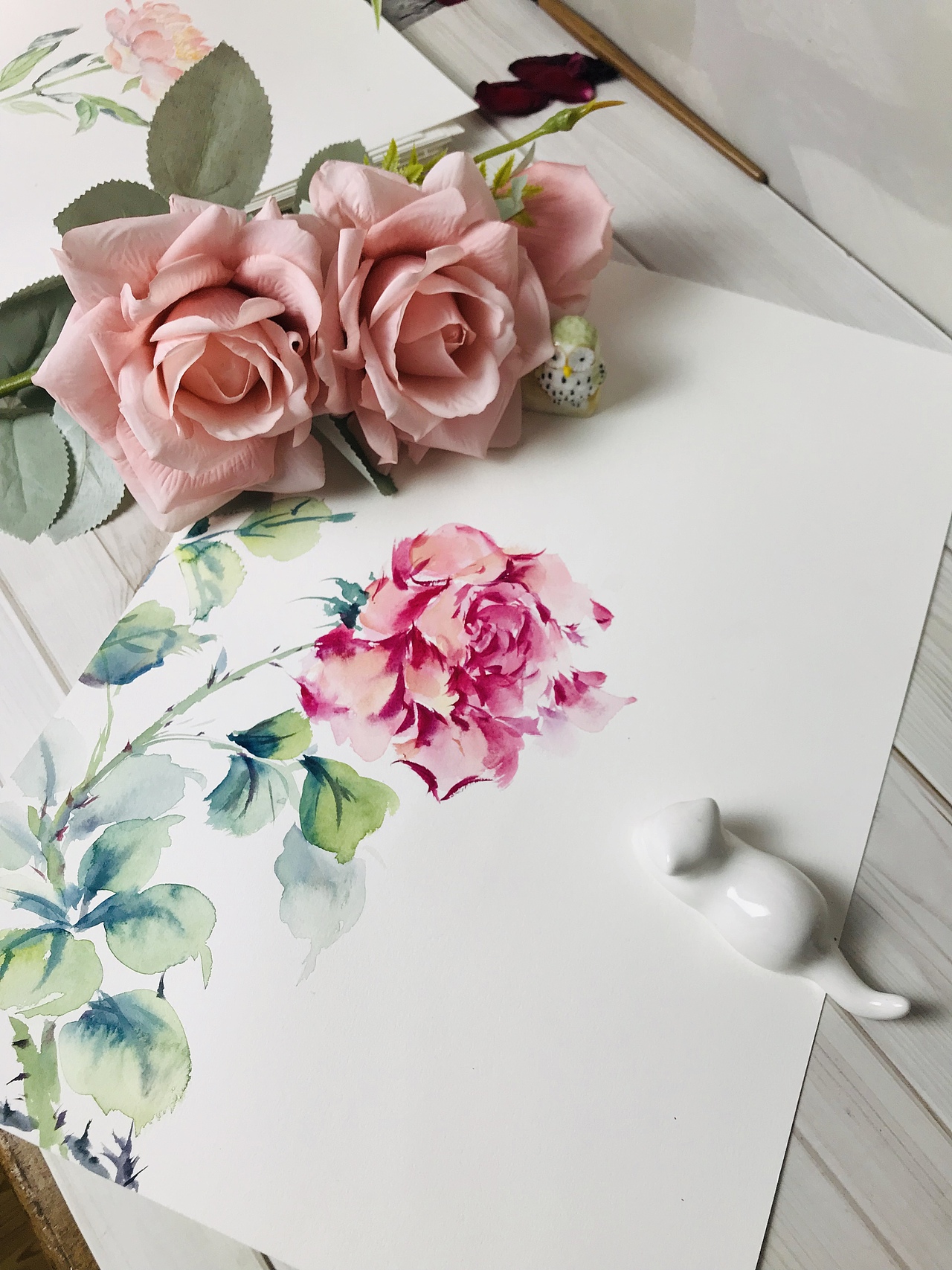 水彩花卉作品（图ZMjI0NzMyNzc2） - 绘画 - 站酷设计师闲月时光原创素材 - 站酷ZCOOL