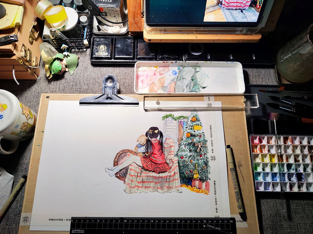 水彩,圣诞快乐!