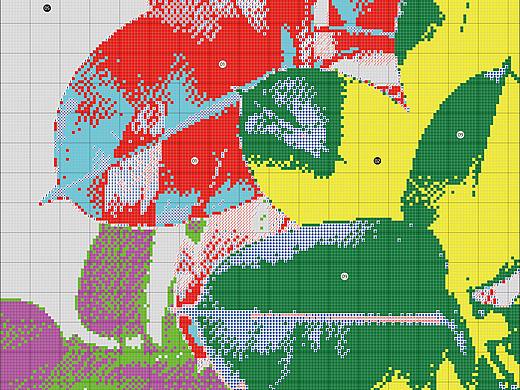 11CT-NCKF253B-1-植物叶子B款-48x68cm-十字绣设计图纸