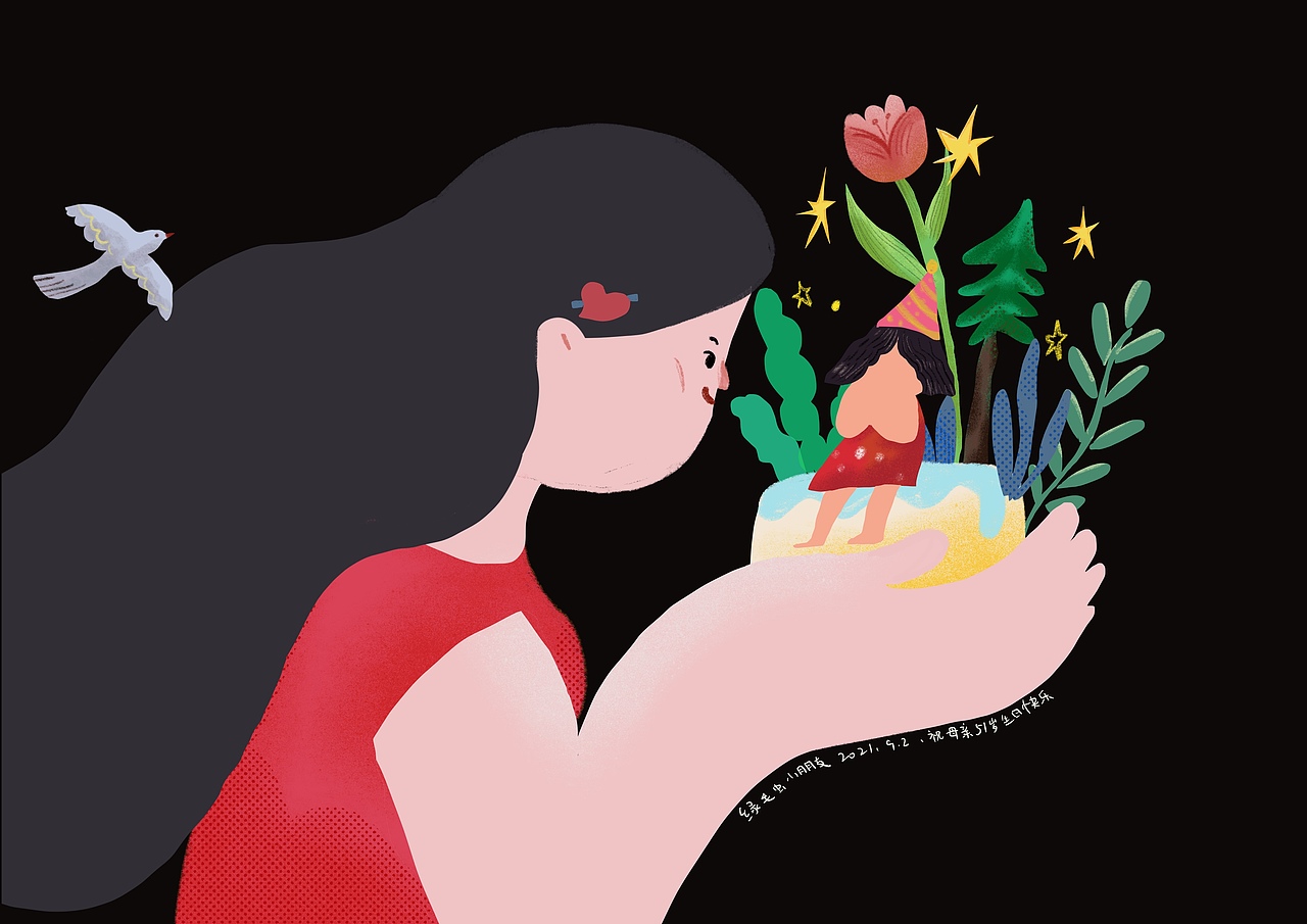 送给妈妈的画（图ZMjY5MjA0Nzgw） - 创作习作 - 站酷设计师绿毛虫小朋友原创素材 - 站酷ZCOOL