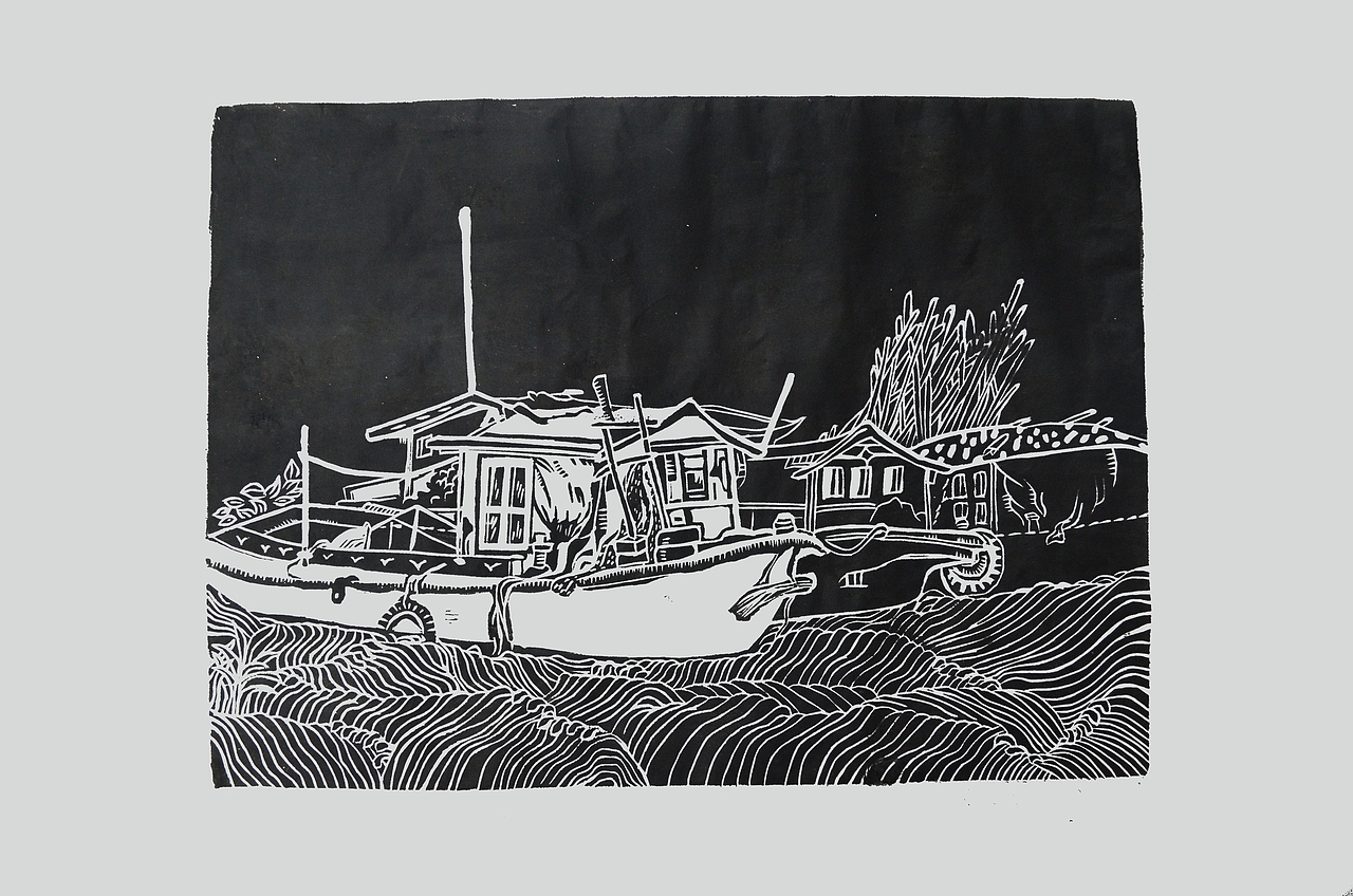 木刻版画-老船·我已不能再行走（图ZMjkyNzkzMjY4） - 实验艺术 - 站酷设计师羙笙原创素材 - 站酷ZCOOL