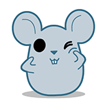 翔通动漫原创表情---黑眼鼠