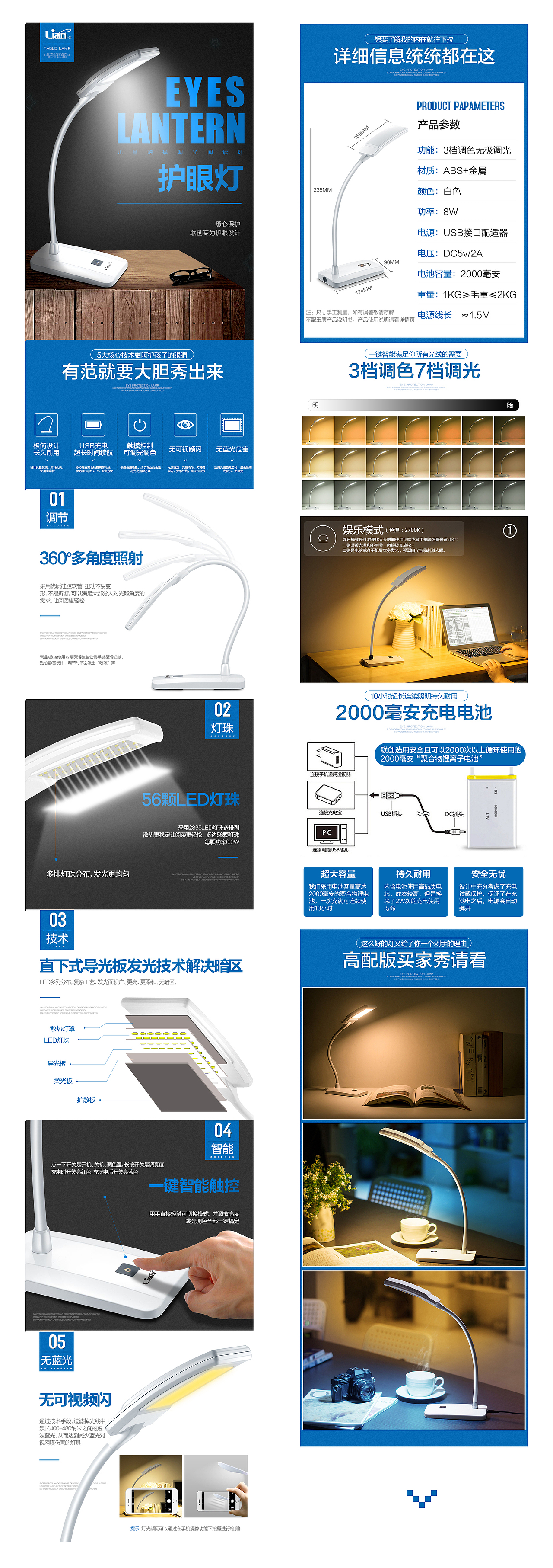 护眼灯系列详情页设计（图ZNjczNjQ4OTY=） - 电商 - 站酷设计师女尼咕咕原创素材 - 站酷ZCOOL