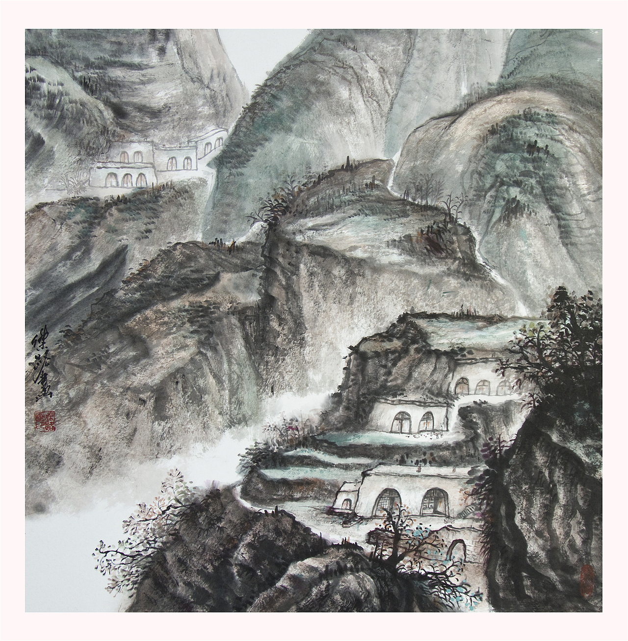 “谢永增孙家沟艺术馆”,画家江杰路作品。