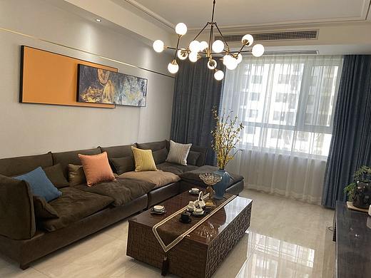  滕州人和天地120平方现代简约装修效果-滕州原柳娜 