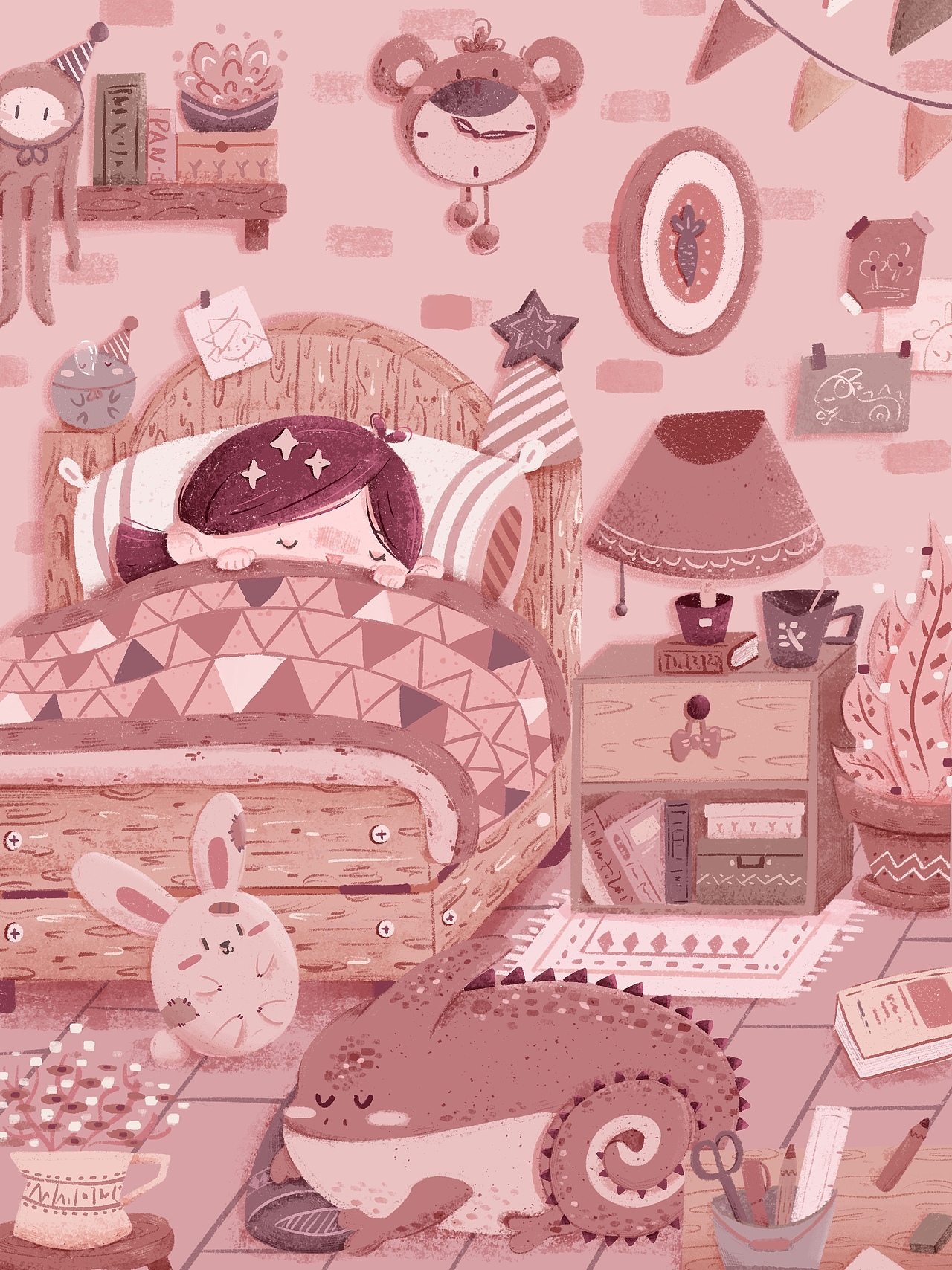 Colors系列丨我有一只变色龙丨室内场景合集（图ZMjU3ODAyOTQw） - 儿童插画 - 站酷设计师DP大潘原创素材 - 站酷ZCOOL