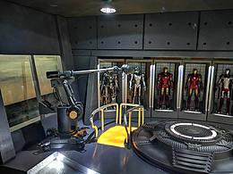 迷你版七库场景HT 12cm 钢铁侠3机甲格纳库含人偶套装