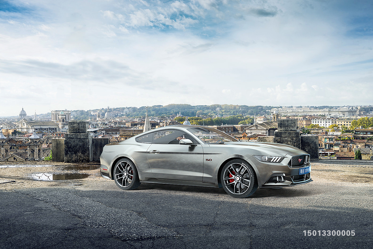 c4d汽车三维野马跑车渲染oc效果图广告静帧