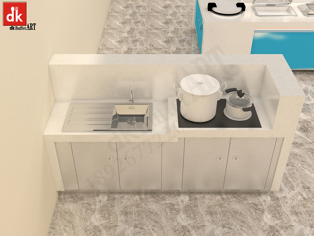 番禺机关单位食堂自助餐台设计 领导餐厅布菲台效果图（图ZMjM5NTA3OTg0） - 生活用品 - 站酷设计师迪克自助餐台定制原创素材 - 站酷ZCOOL