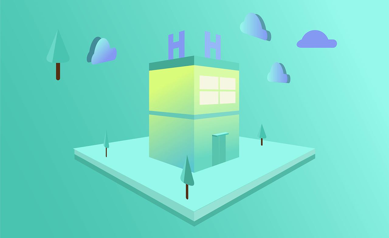 ai 2.5d 房屋绘制|ui|图标|设计要靠脑子 - 原创作品 - 站酷 (zcool)