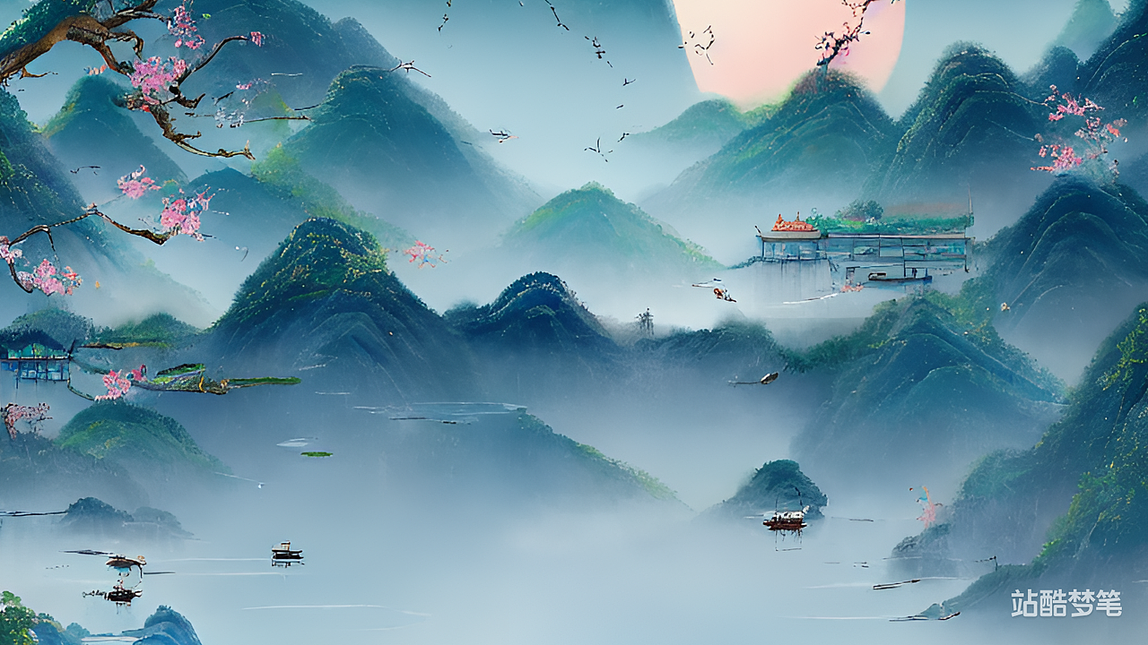 #站酷梦笔#美丽风景画（图ZMzMyODg0NzY4） - AI作品 - 站酷设计师Z178158730原创素材 - 站酷ZCOOL