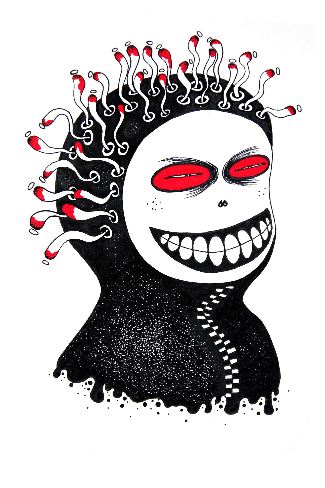 暗黑系列|插画|涂鸦/潮流|线体作用 - 原创作品 - 站酷 (zcool)