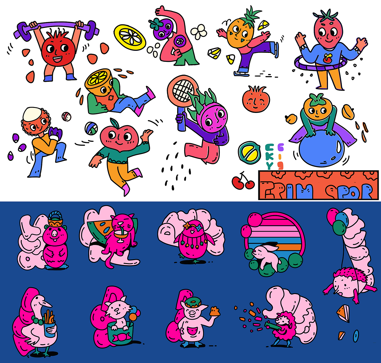 doodle练习（图ZMjYyMjc1Mjc2） - 艺术插画 - 站酷设计师像素小白可一原创素材 - 站酷ZCOOL