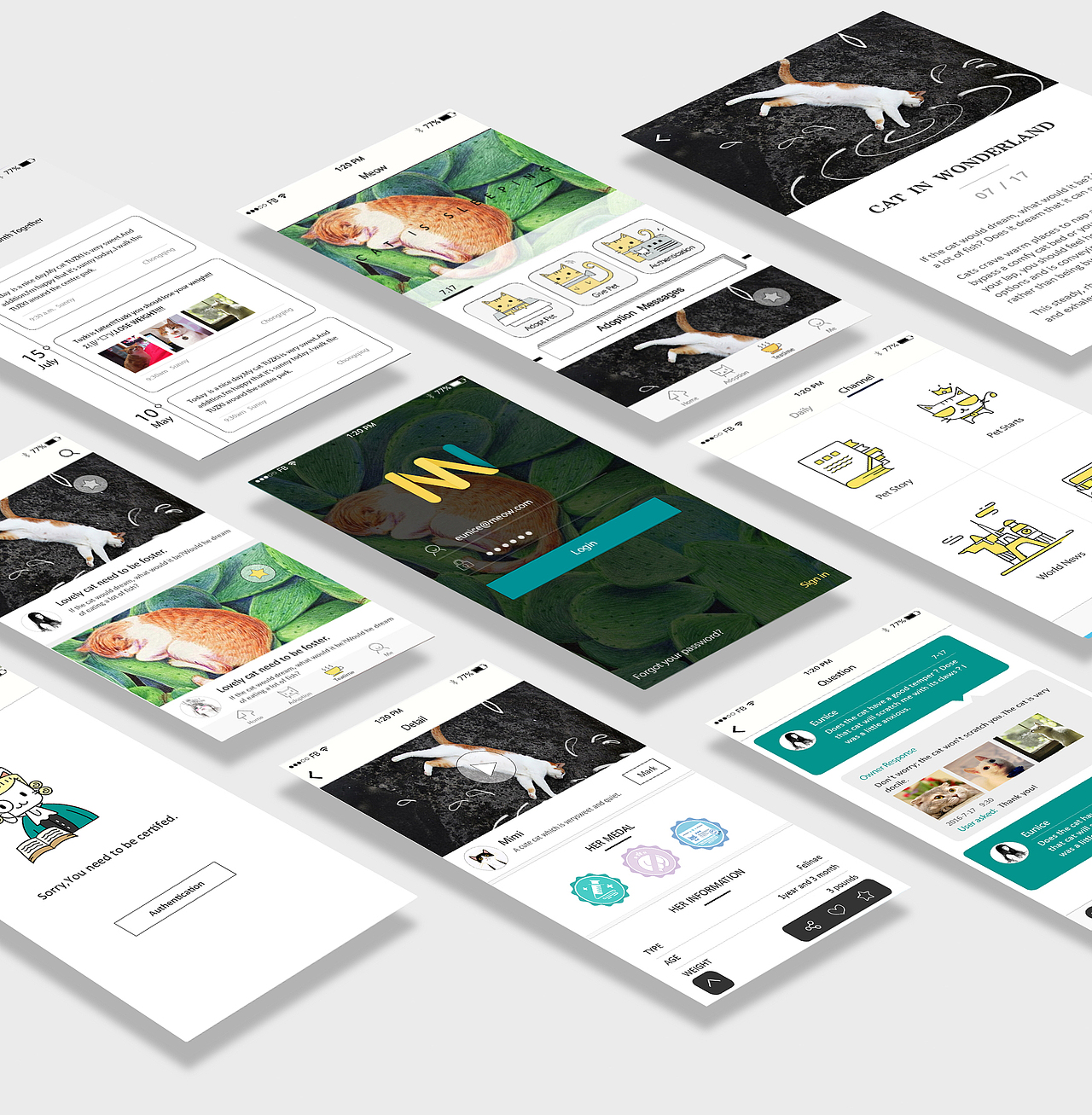 APP設(shè)計-Meow（圖ZODg3MzIwNDg=） - APP界面 - 站酷設(shè)計師Eunice是鯉魚原創(chuàng)素材 - 站酷ZCOOL