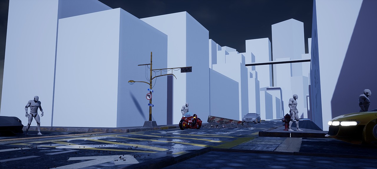 赛博朋克场景临摹