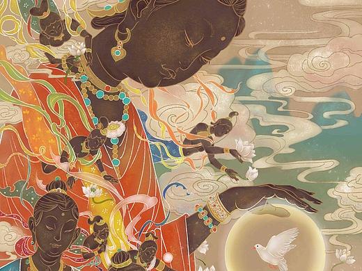 敦煌插画创作