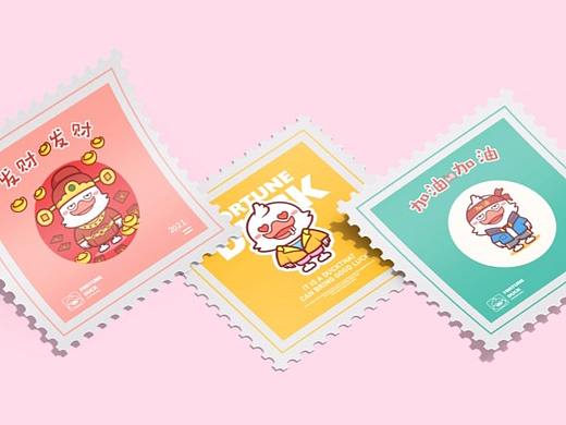 ROTTUNE DUCK 吉祥物 IP设计 鸭 表情包海报邮票包装