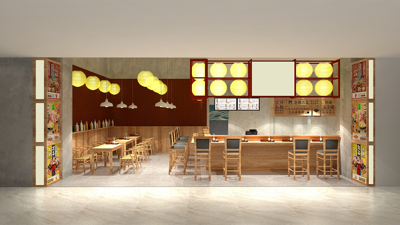 日式小吃店（图ZMTEwMzkxNzA0） - 展陈设计 - 站酷设计师ARK设计原创素材 - 站酷ZCOOL