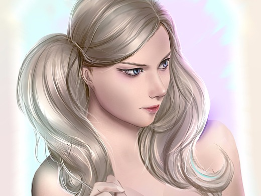 临摹sakimichan黑暗塞尔达