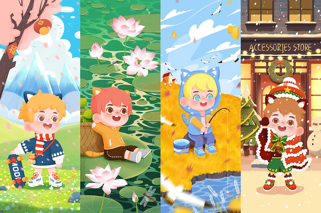 潮玩IP——Modi猫弟插画第一弹（图ZMjgwMjIzMDYw） - 商业插画 - 站酷设计师小土豆子耶原创素材 - 站酷ZCOOL