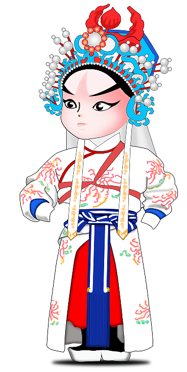 临摹的q版京剧人物