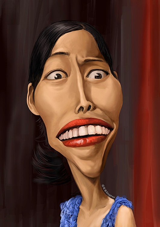 因为周星驰电影而出名,与李健仁扮演的"如花"姑娘不相上下.