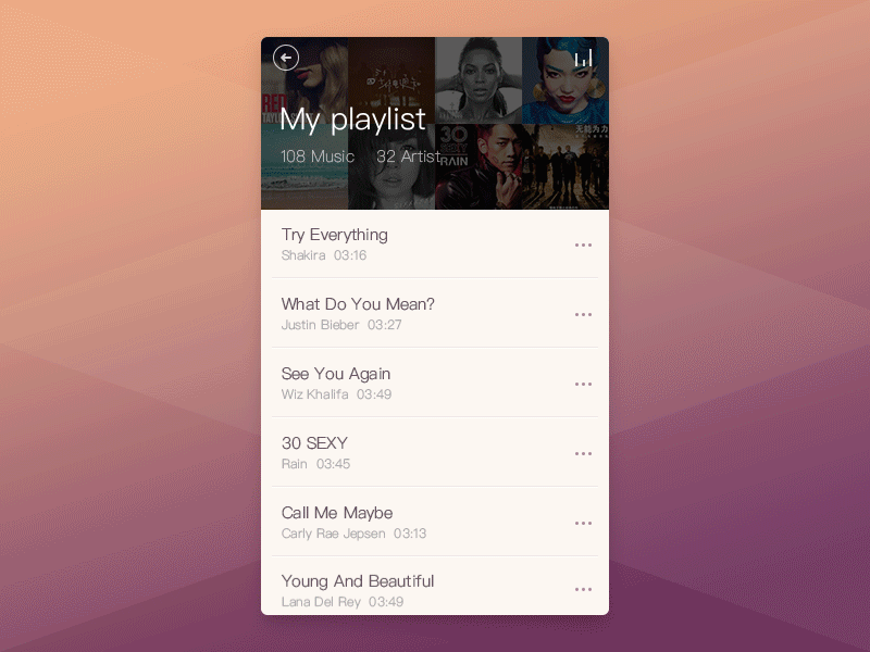 Daily Ui #002 Music Player（图ZNDY4MzE2NTY=） - APP界面 - 站酷设计师xinjiebi原创素材 - 站酷ZCOOL