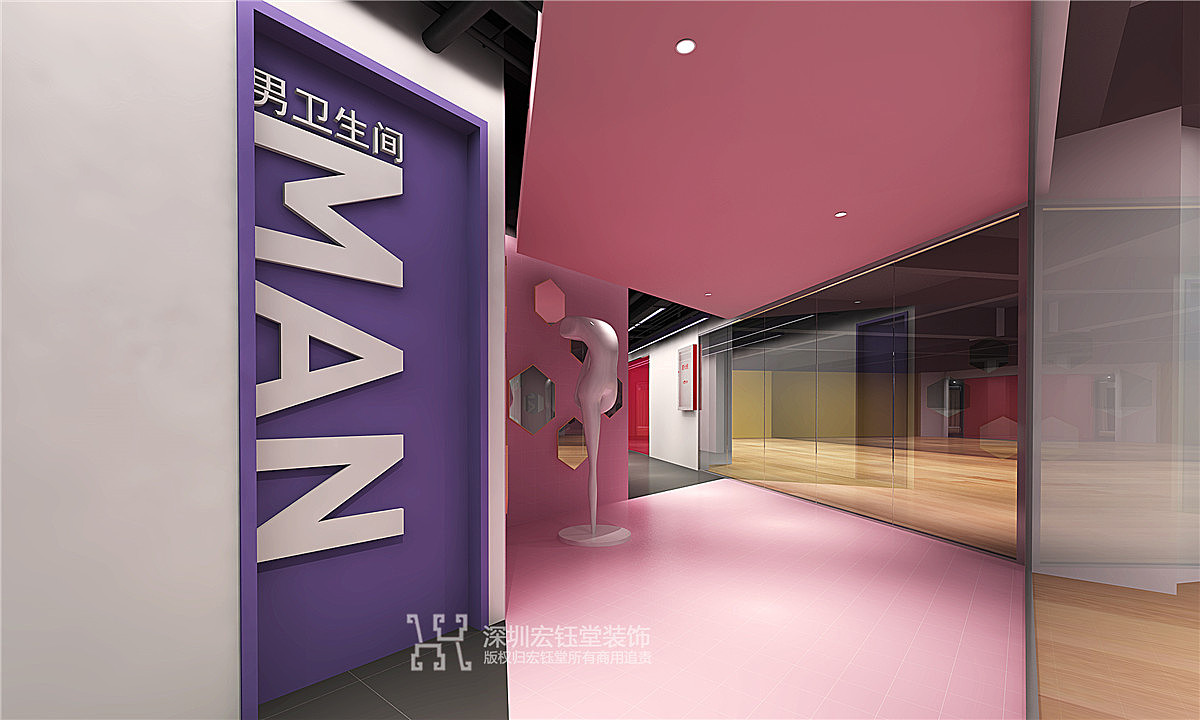 郑州亚楠舞蹈培训学校装修设计方案（图ZMTkyMzYzNjUy） - 家装设计 - 站酷设计师郑州培训机构装修原创素材 - 站酷ZCOOL