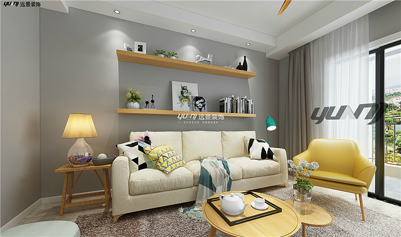 保利山庄海棠洋房装修案例-设北欧风格设计效果图-远景装饰地址（图ZNjY5MjMzMTY=） - 家装设计 - 站酷设计师重庆室内设计师原创素材 - 站酷ZCOOL