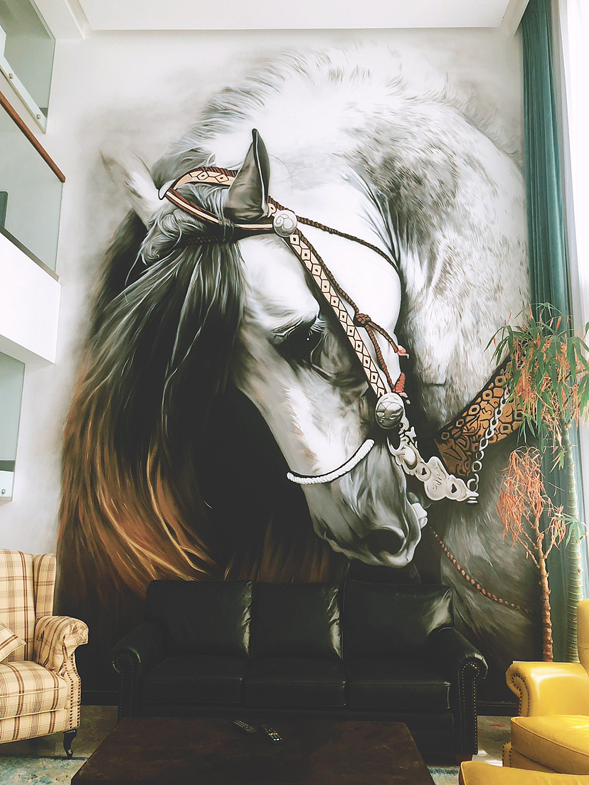 河北保定手绘墙★河北保定沙发背景墙★河北保定装修（图ZMjMxMTU2OTYw） - 新锐潮流插画 - 站酷设计师画一手绘韩琼原创素材 - 站酷ZCOOL