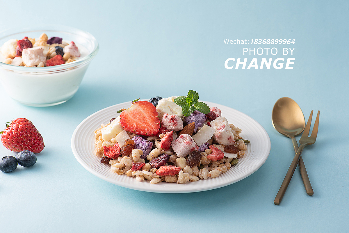 水果麦片 酸奶麦片 早餐
