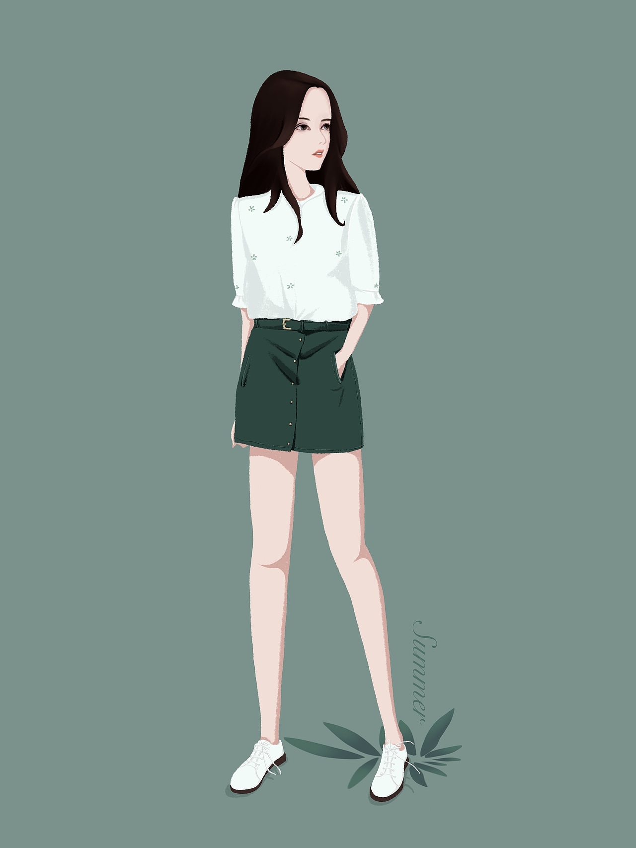 插画【女】（图ZMjI4MDQ1Mzgw） - 商业插画 - 站酷设计师王小乐儿原创素材 - 站酷ZCOOL