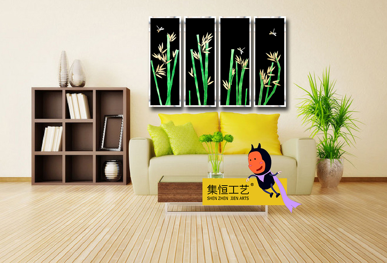 实物画；装饰画、效果图、国画、大堂挂画、饰品、摆件、软装配画、室内设计、整体软装、圆框（图ZNjg2OTEzNDQ=） - 实验艺术 - 站酷设计师集恒工艺实物画原创素材 - 站酷ZCOOL