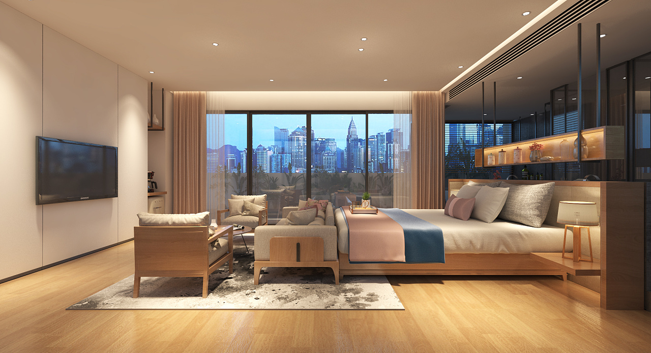 室内灯光效果图练习