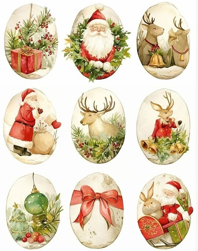 圣诞奇遇记·节日主题插画patte·sticker（图ZMzgyMzI1NDA4） - AI作品 - 站酷设计师雪里莓工作室原创素材 - 站酷ZCOOL