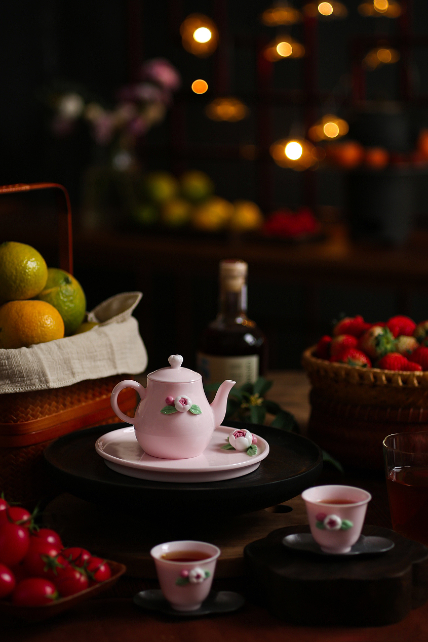 海棠花女神茶具