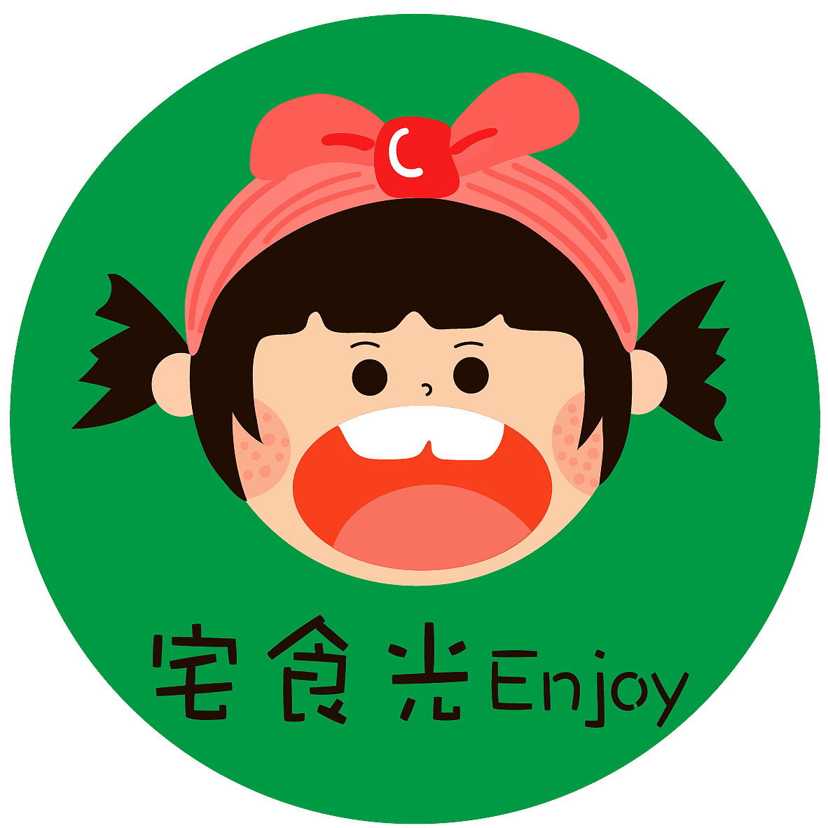 自制美食公众号logo